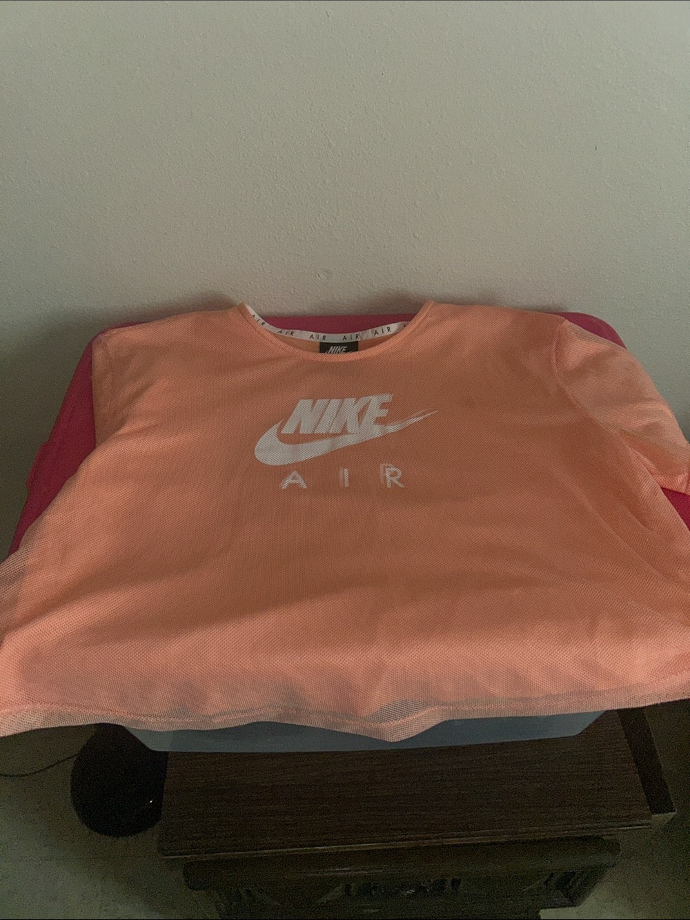 Nike Girls Peach and Pink Air Crewneck Sweatshirt